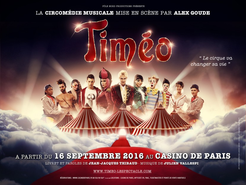 TIMEO, casino de paris, comedie musicale, cirque