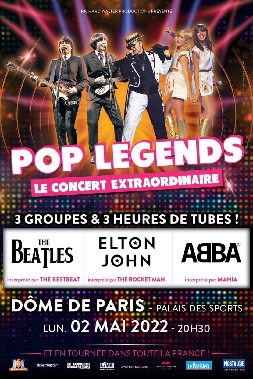 Pop Legends avec Abba, The Beatles et Elton John